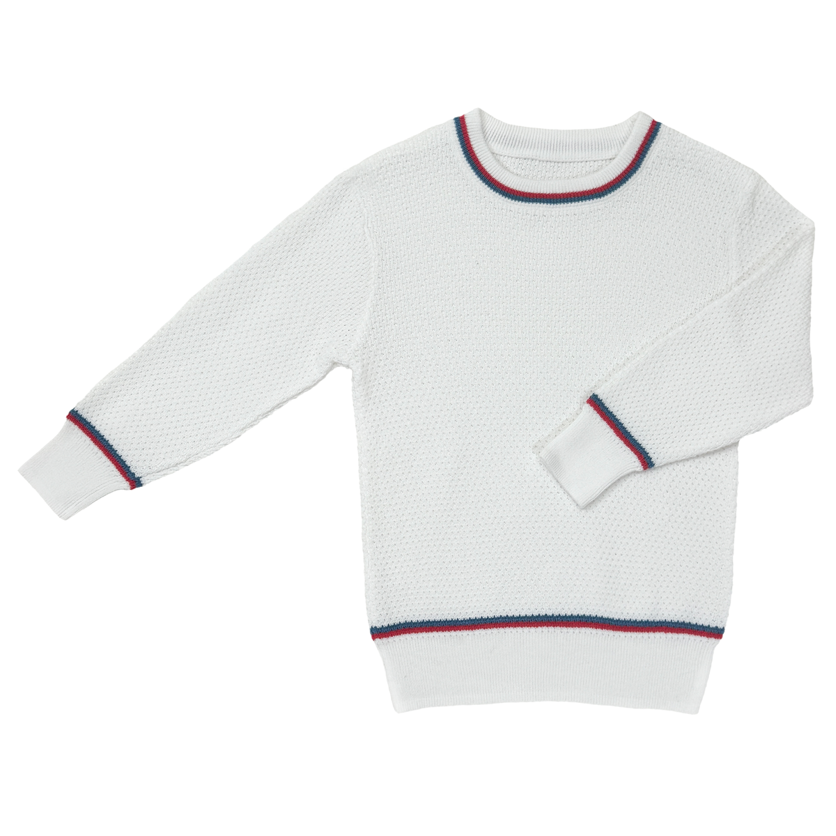 Contrast Stripe Crew Sweater main image 0