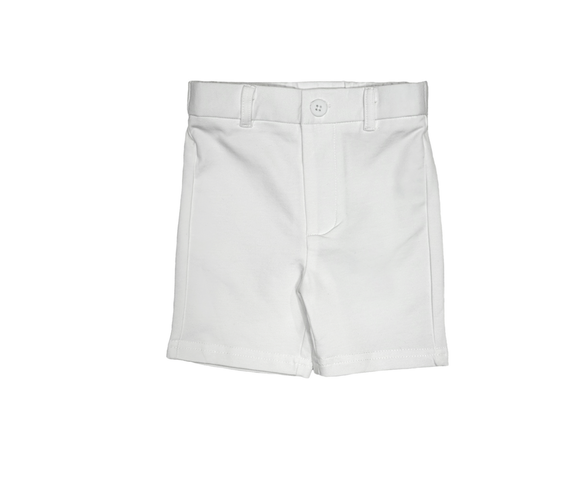 3110037 White Patterned Shorts