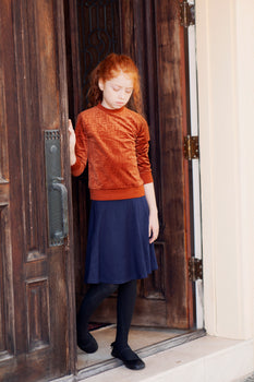 LETTERS GIRL TOP - RUST  B2178