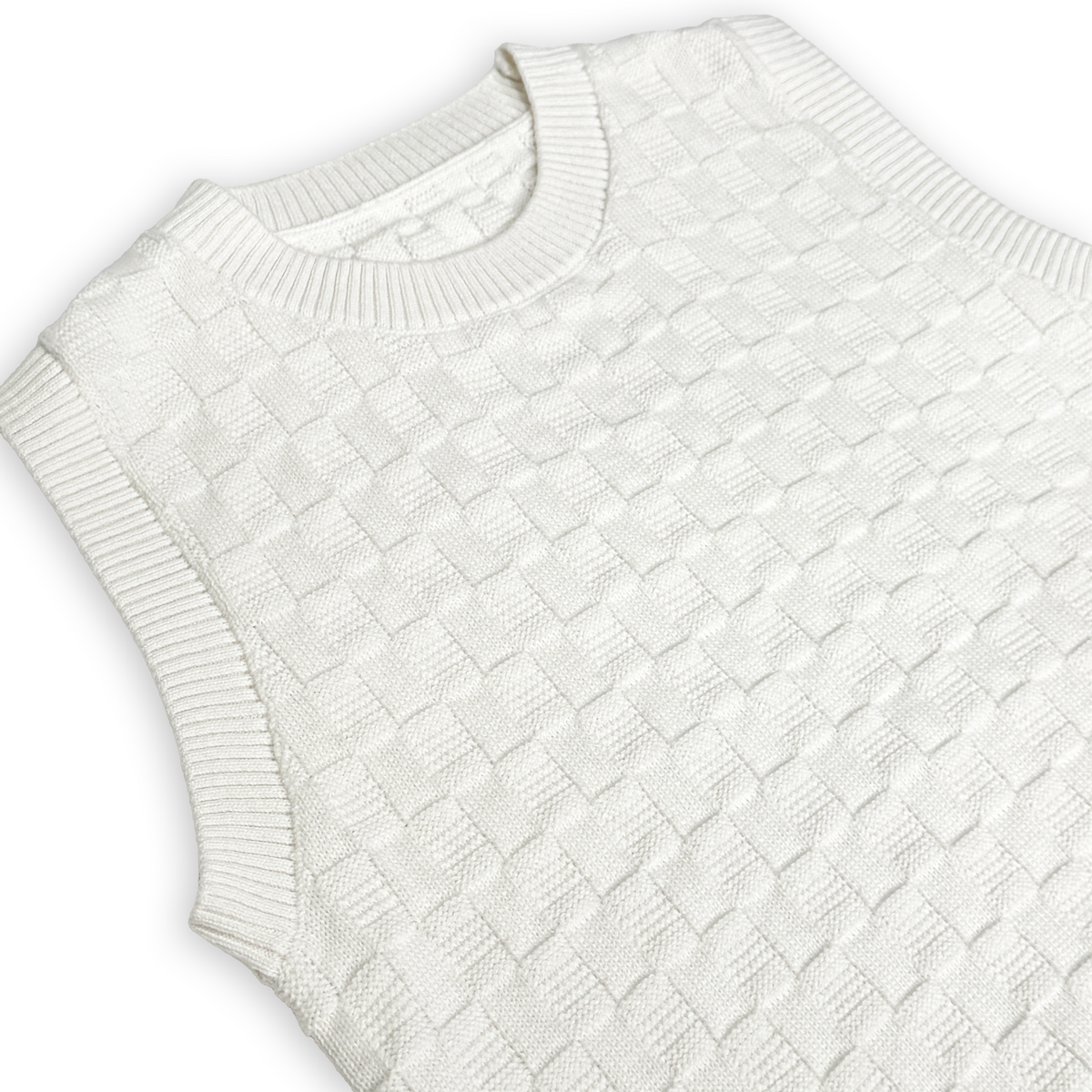 BRICK DESIGN VEST - WHITE ST1453 – TheCasualPlace