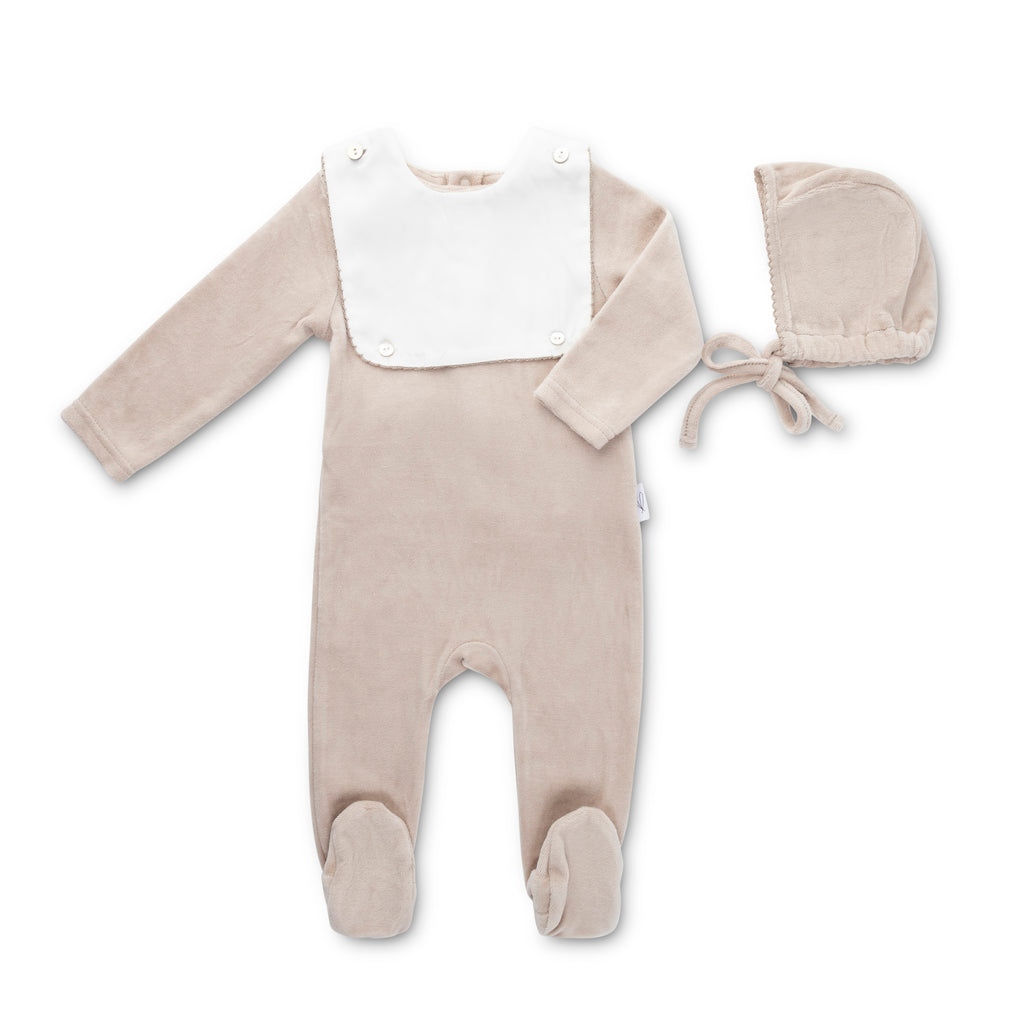 BIB_LAYETTE_BABY_BEIGE_FOOTIE_THE_CASUAL_PLACE