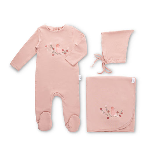 BIRD LAYETTE SET - MAUVE FL2728-S