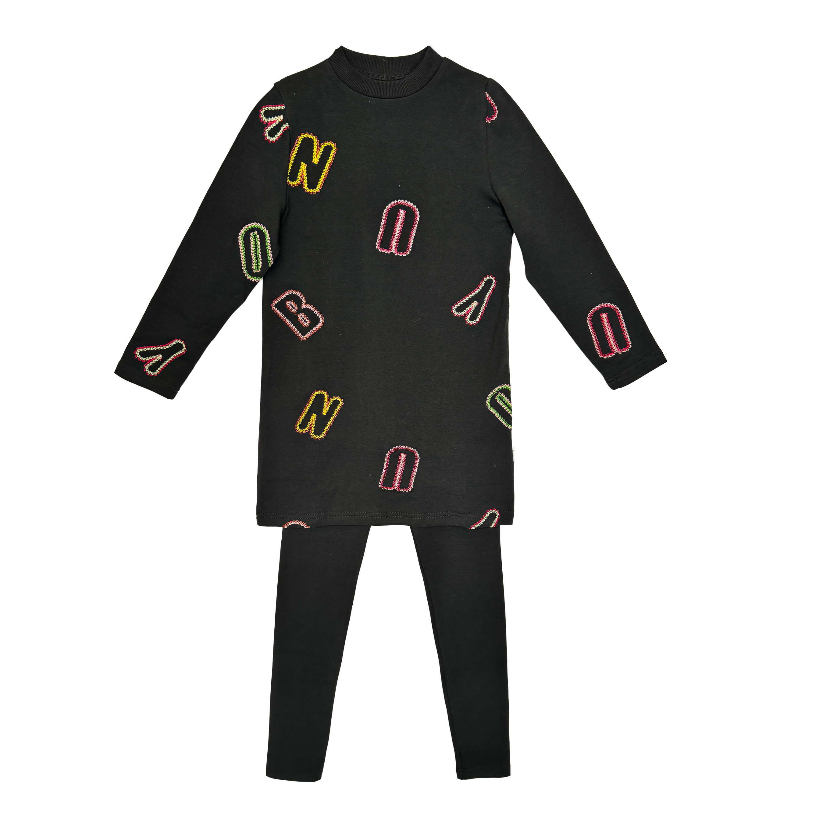 Tunic Letters LETTERS TUNIC - BLACK P2319 – TheCasualPlace