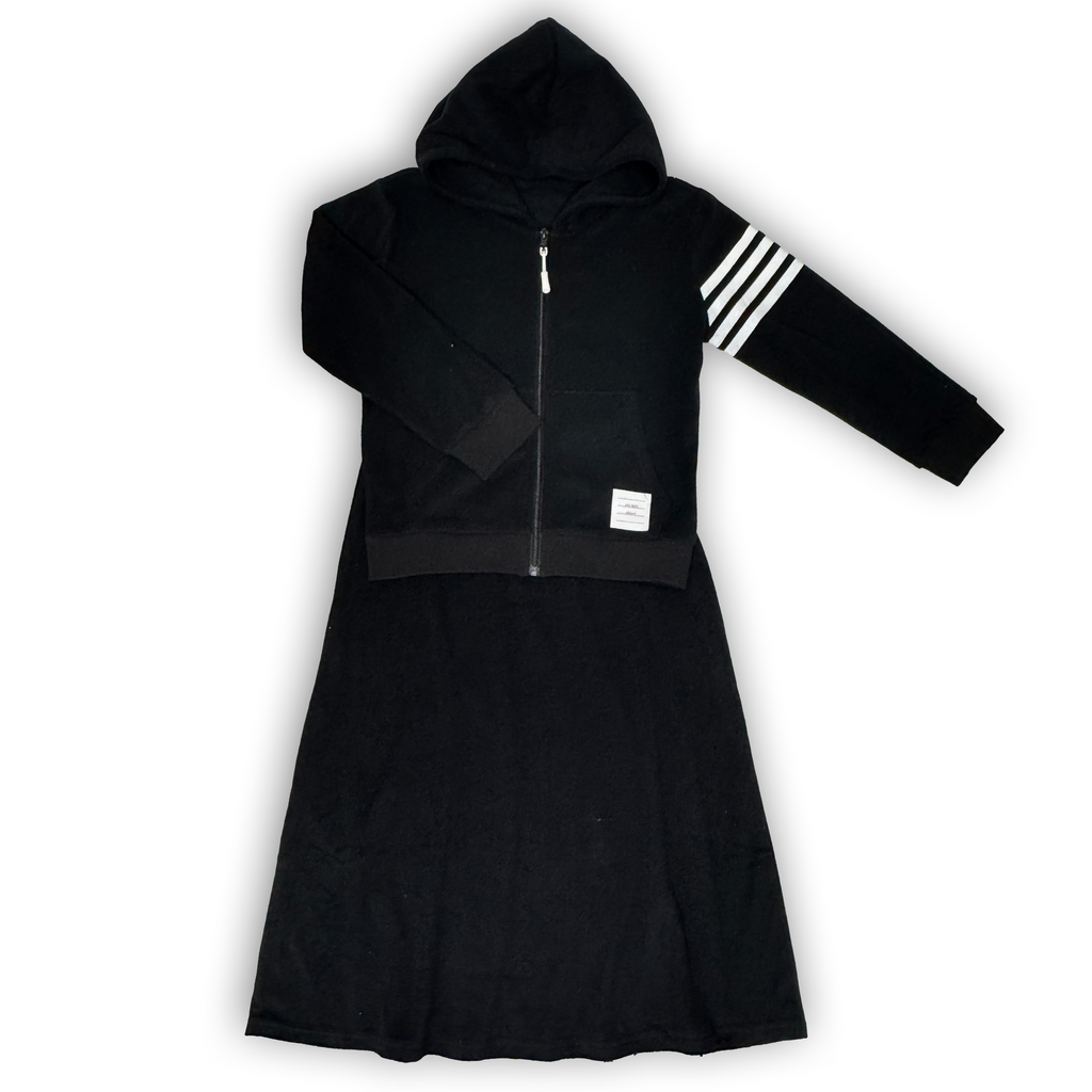 NAME TAG 2PC BATHROBE - BLACK SS2434 – TheCasualPlace