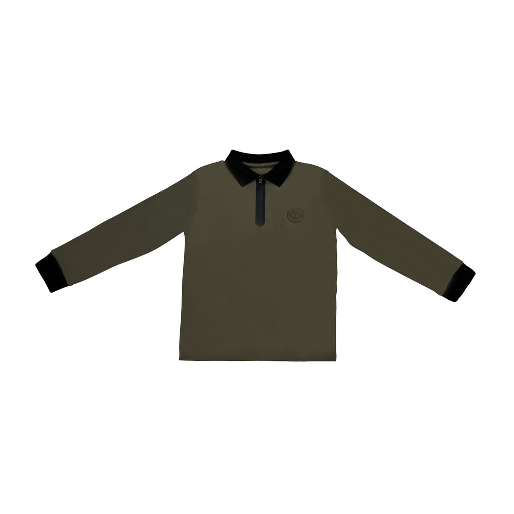 SOLID_BOYS_RUGBY_SHIRT_OLIVE_BLACK_COLLAR_THE_CASUAL_PLACE
