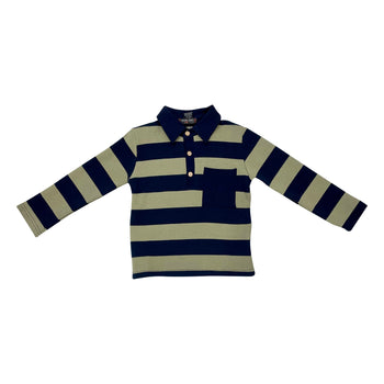 STRIPED RUGBY - GREEN B11712