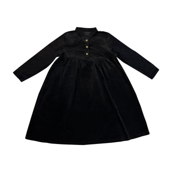 CORDUROY DRESS - BLACK B23912