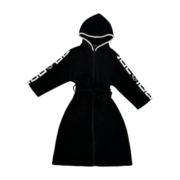 MAZE BOYS ZIPPER  BATHROBE - BLACK S1431