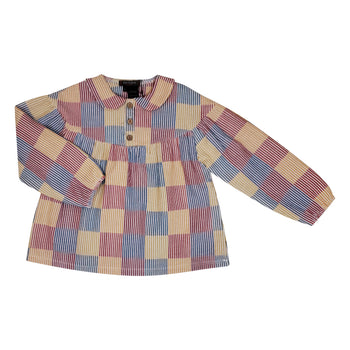 MULTI COLOR CHECKED BLOUSE  B2169