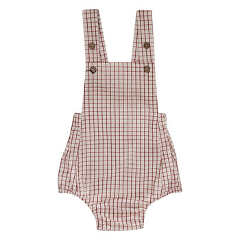 RED CHECKED ROMPER  T1769