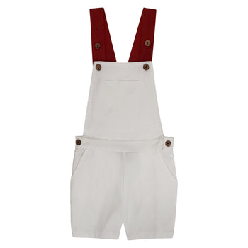 WHITE CHAMBRAY TWILL OVERALL  B10611