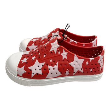 RED STAR SLIP ONS
