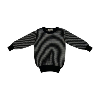 HOLY STRIPED SWEATER - BLACK T1582